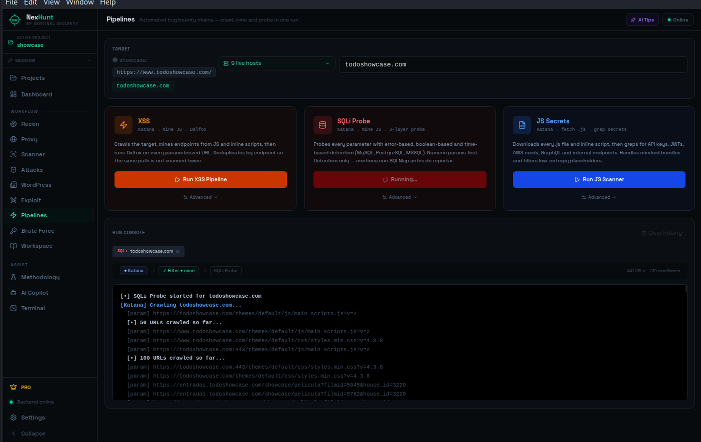 NexHunt attack pipelines