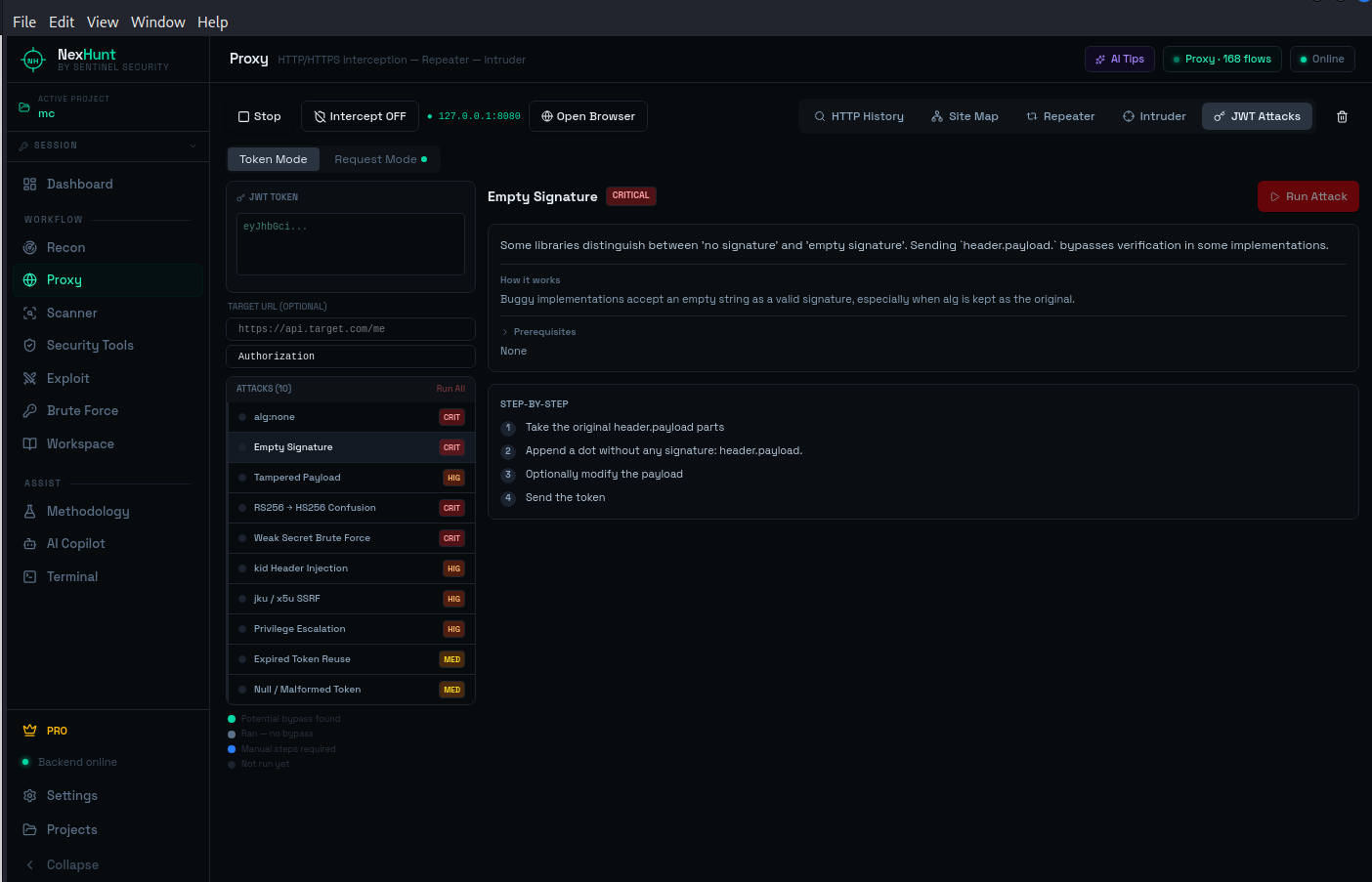 NexHunt JWT attacks